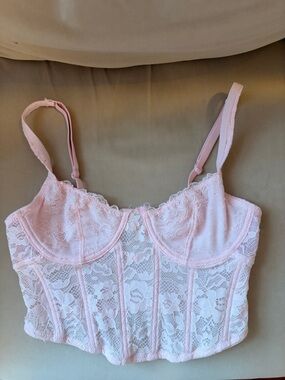 Tilly's Light Pink Lace Bustier Camisole